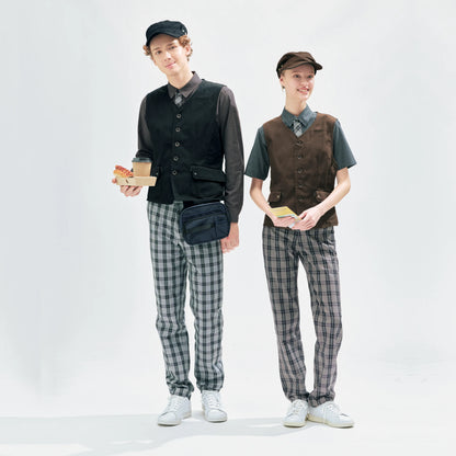 半袖チェックシャツ