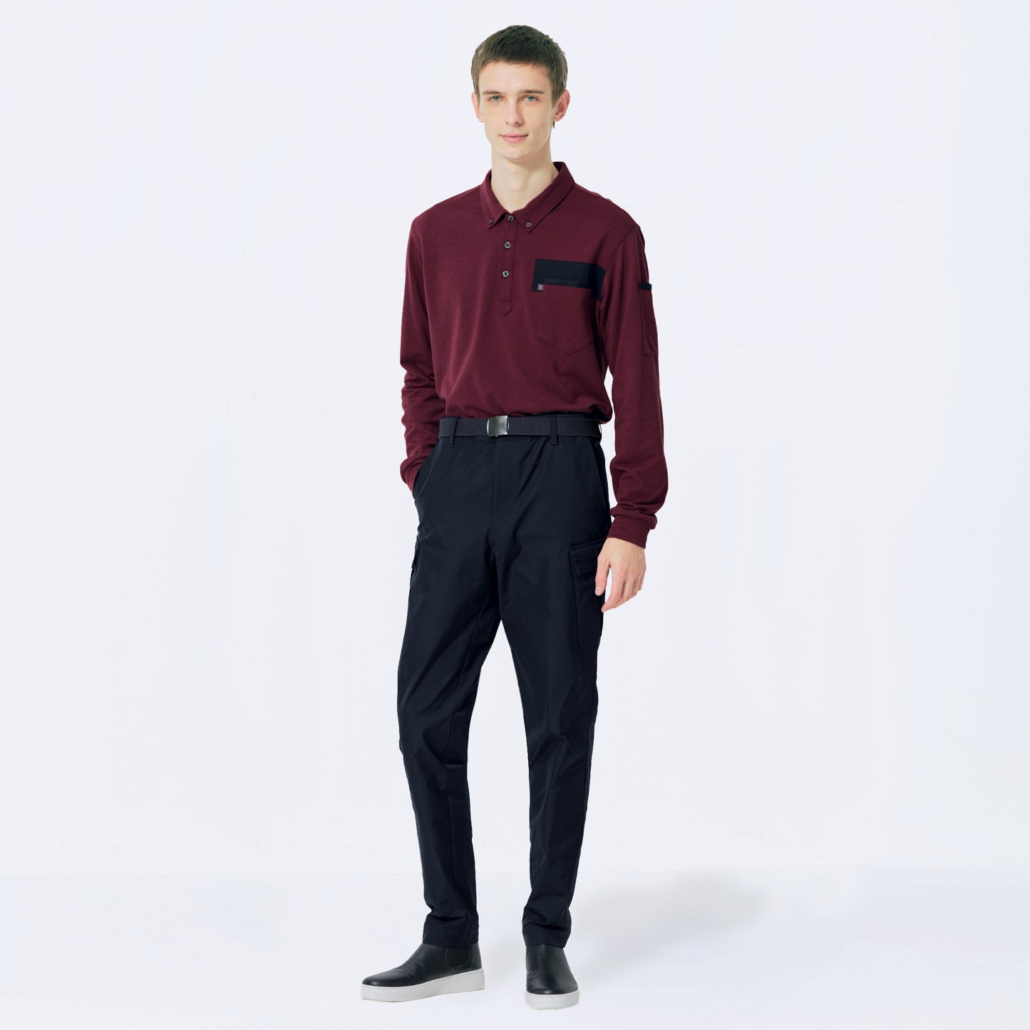 長袖ポロシャツ