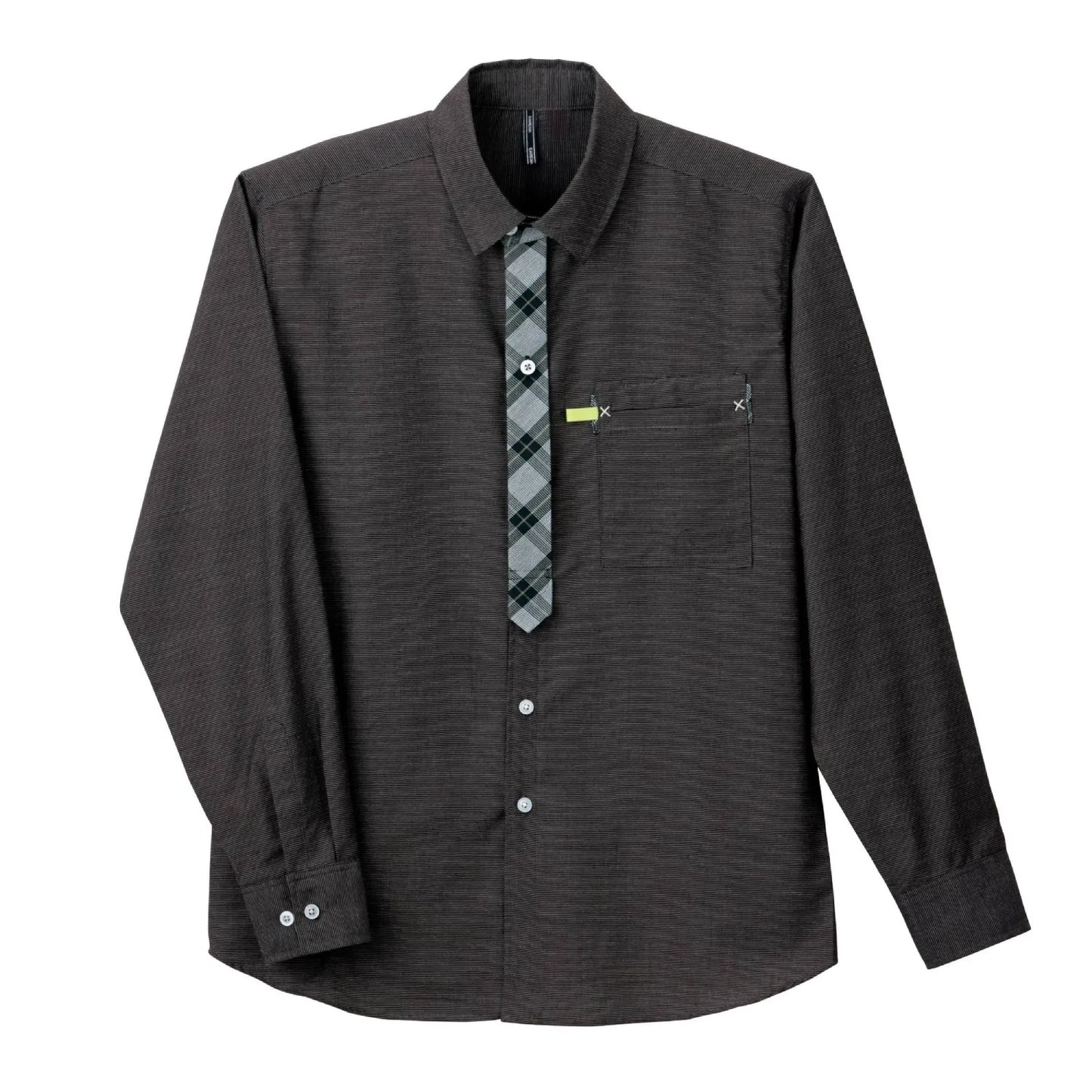 長袖チェックシャツ