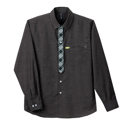 長袖チェックシャツ