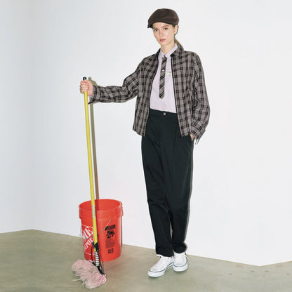 長袖チェックシャツ