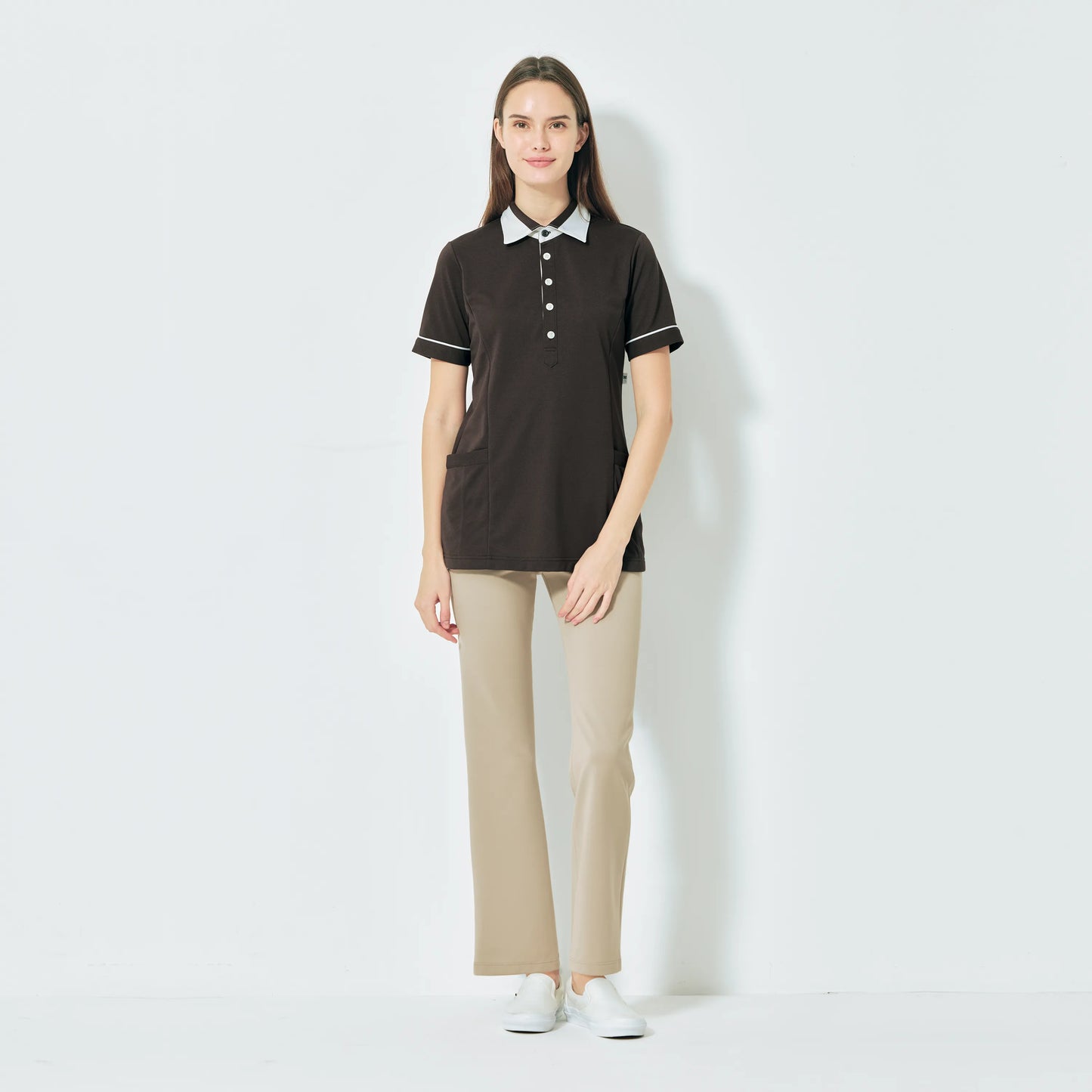 半袖ロングポロシャツ