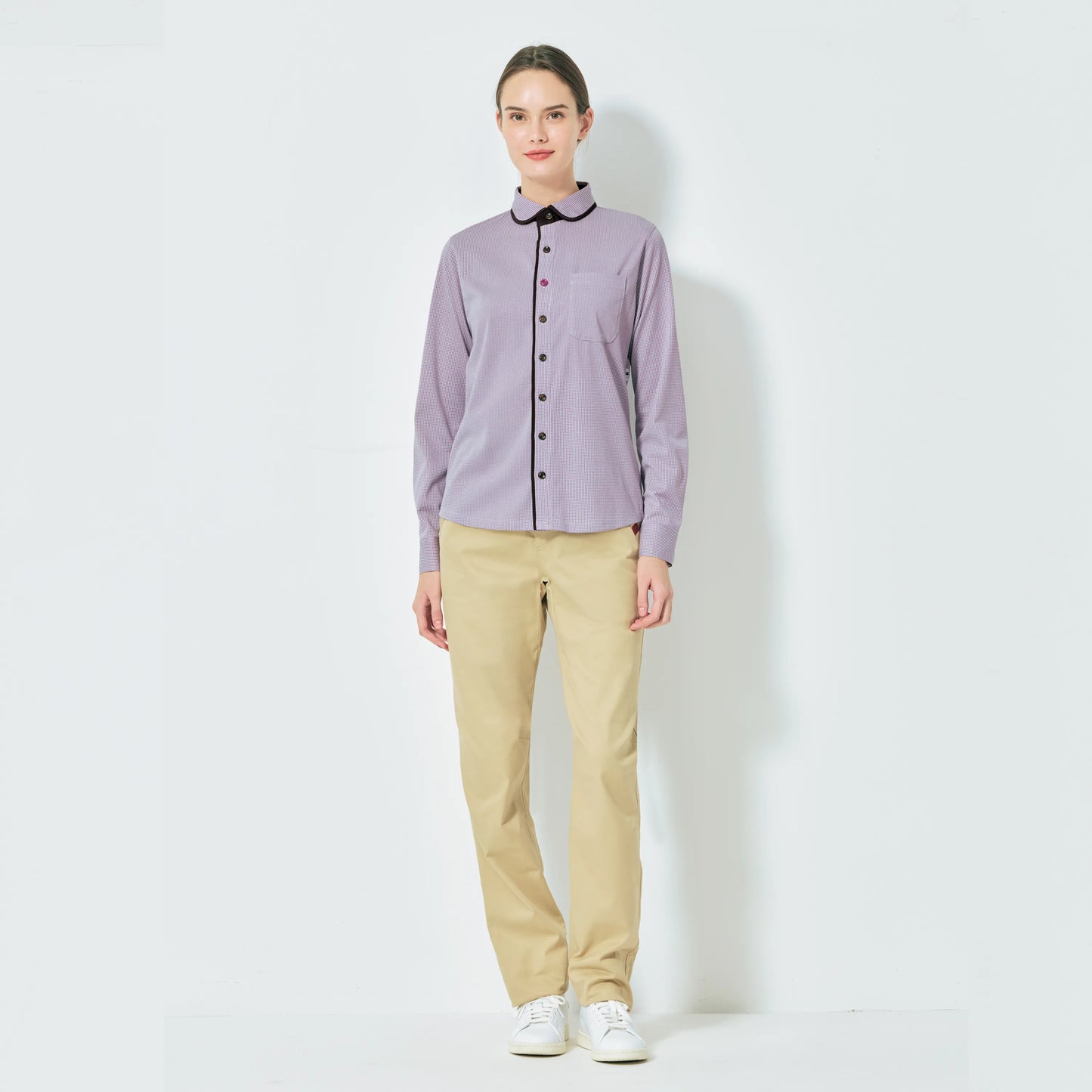 長袖ニットシャツ