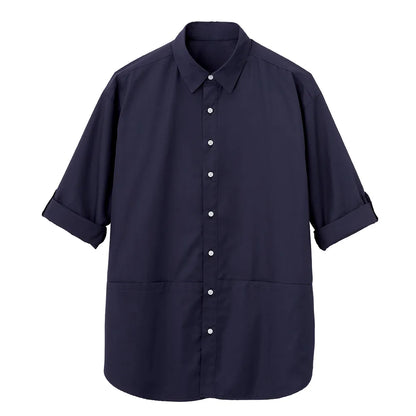 八分袖ロングシャツ