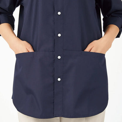 八分袖ロングシャツ