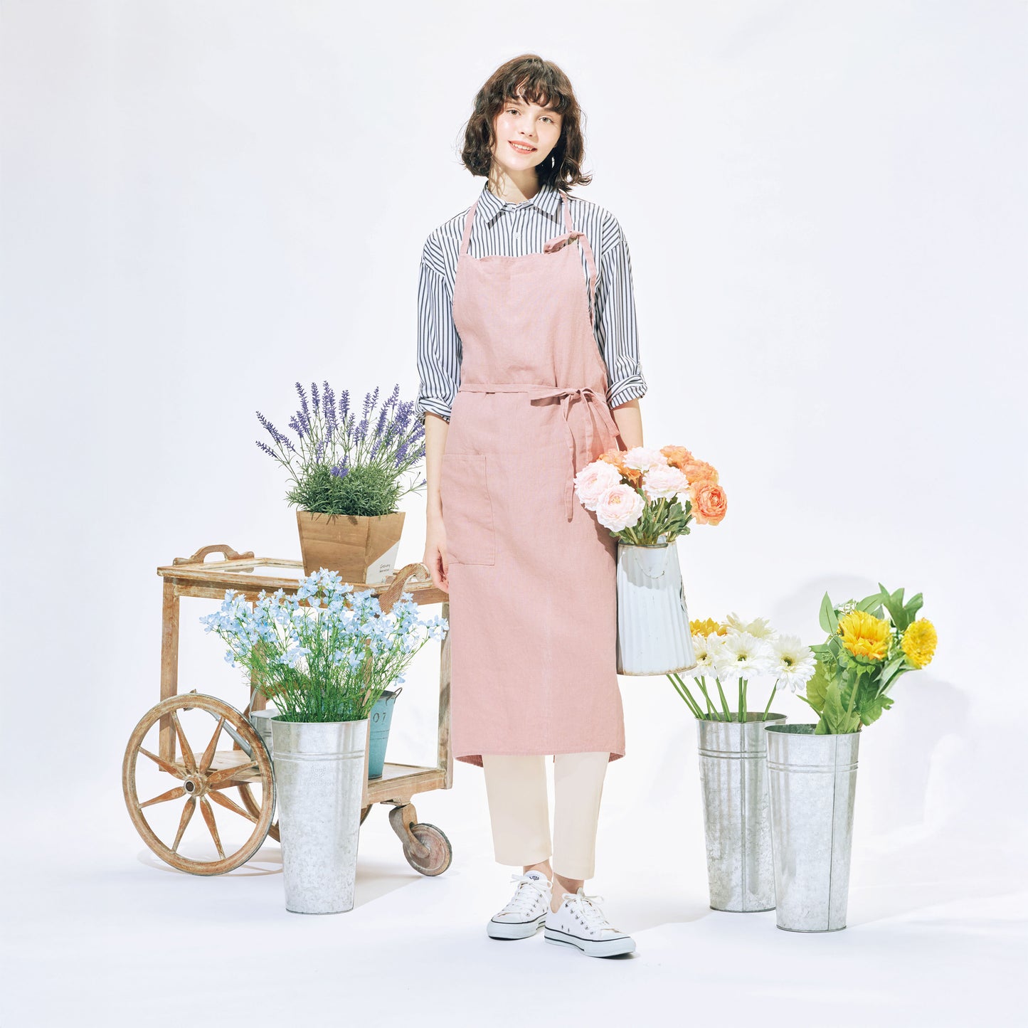 八分袖ロングシャツ