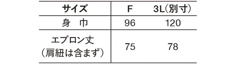 サイズ表